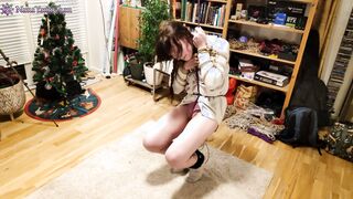 cunt with mouth into Socks & Sweaterdress suffering into crotch rope - Xmas One Of A Kind