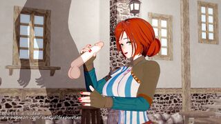 The Witcher Triss Merigold is a tavern hoe (3D PORN)