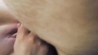 Double stuff my teenagers girlfriend with long penis & sex toy till cumshot