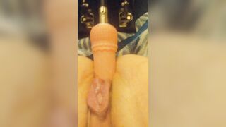 Post op shemale women banged her twat with a fucking machine