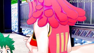 MEI HATSUME GIVE A BOOBJOB TO DEKU - MY HERO ACADEMIA ANIMATED