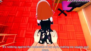 OCHACO URARAKA GETS BUTT NAILED BY DEKU - MY HERO ACADEMIA ANIME
