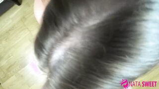 Pretty beauty blows my penis after the first date and