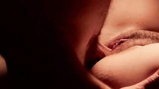 ASMR - Big Titted sluts gets fuck into her very bushy cunt - female seductive