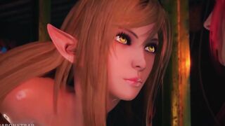 A Succubus Dominates An Elf 3D, Uncensored Animated