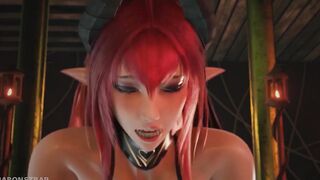 A Succubus Dominates An Elf 3D, Uncensored Animated