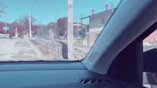 A vehicle rides ends up with hand job toejob