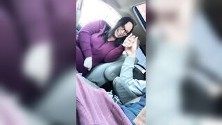 Fellatio by stranger into parking lot