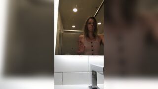 Trying to cum on the sink into Walmart while smoking blunt