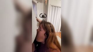 Worshipping and Gagging on Daddy's Dick