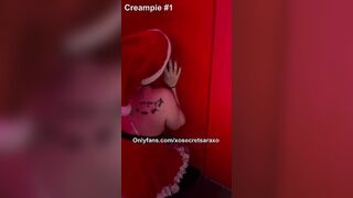 Hotwifekk helps and films her friend getting multiple creampies at the gloryhole