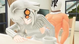 【MMD R-18 yo SEX DANCE】GRAN CULO BLANCO TRAVIESO Y PERVERSA CABALGA INTENSA Y FOLLA CON SU POLLホット[MMD]