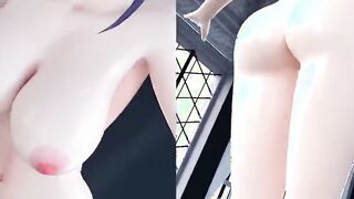 【MMD R-eighteen SEX DANCE】HOT WOMEN FUCKS SHOWING HER LONG TITTIES AND LONG ASS激しいセックス[MMD]