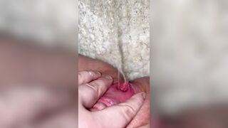 Peeing over my already soaked rug