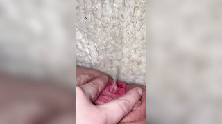 Peeing over my already soaked rug
