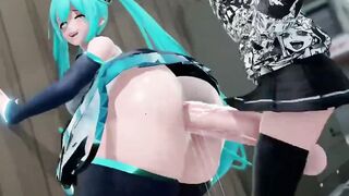【MMD R-19 yo SEX DANCE】FUTA SEXUAL BOOTY SENSUAL BOOTY PLOWED ROUGH SEX ハードセックス [MMD]