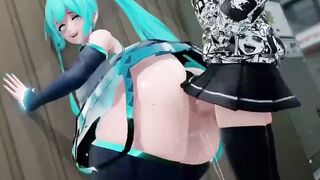 【MMD R-19 yo SEX DANCE】FUTA SEXUAL BOOTY SENSUAL BOOTY PLOWED ROUGH SEX ハードセックス [MMD]