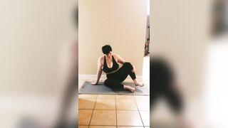 Yoga get erotic with ride toy and creampie