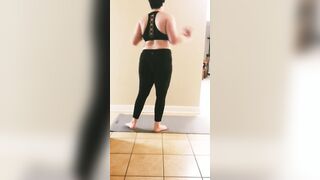 Yoga get erotic with ride toy and creampie