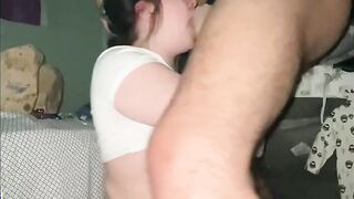 SUPER SEXY WHITE WOMEN INTO GLASSES ! HARDCORE FACE NAILED ! W/ Big Facial into The End!