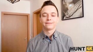 HUNT4K. Cunt With Mouth with long hooters screwed by hunter who is
