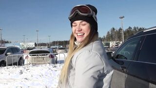 Lovers tempt ski instructor inside FFM 3some