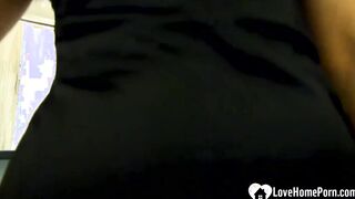 Adorable Beauty dances and teases for me