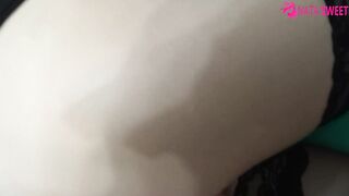 Nailed a bitch and cum on her stomach and she