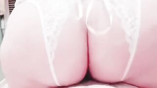 Reverse Cowgirl into Crotchless Lingerie
