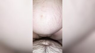 Heavily pregnant breeding hoe with creamy bushy twat creaming my penis! She’s so turned on
