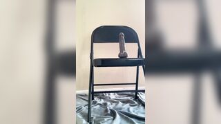 Bubble butt african tries throwing it back then ends up ride