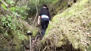 sex hiking with titty mom inside forest