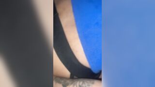 Lover fucks BF with big sex toy strap on