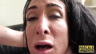 Bound submissive MILF gets finger screwed