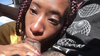 Ministallion Gives me a blowjob on the way to Miami