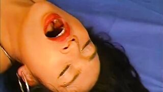 Cute eastern Bombshell gets her pussy covered with cum -