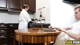 SIS. PORN. women with no breasts likes impudent pastime that includes filthy