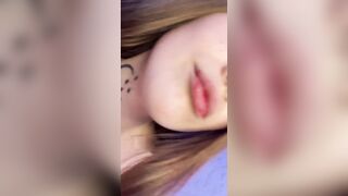 Young hot fucks her boobies and twat