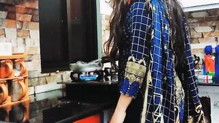House Fiance Booty nailed into Kitchen By Older Hubby