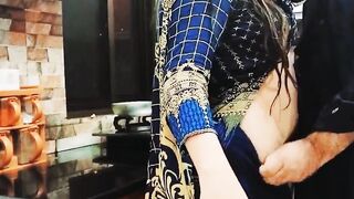 House Fiance Booty nailed into Kitchen By Older Hubby