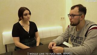 She let her hubby pegging with a women friend