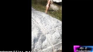 Outdoor masturbation public. Submersible camera records a young freaky bimbos