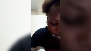 Cleaning Teeth After Giving Fellatio Inside Outside Toilet To Co Worker At The Office