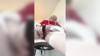 Erotic Mrs Santa with a happy rabbit