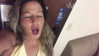 Cheating white fiance DejaBlueX records herself groaning while I eat her snatch and rubs her long melons