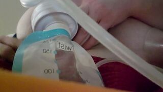 **END OF 24 HR MILK CHALLENGE** tit SUCKING OFF & MILKING & pumping from my ENGORGED bbw HOOTERS