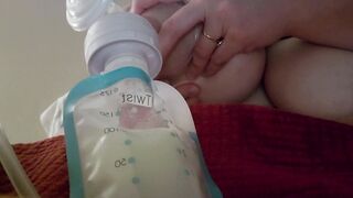 **END OF 24 HR MILK CHALLENGE** tit SUCKING OFF & MILKING & pumping from my ENGORGED bbw HOOTERS
