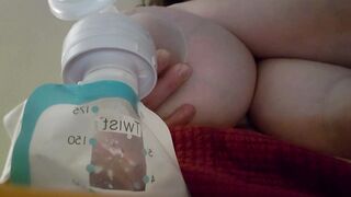 **END OF 24 HR MILK CHALLENGE** tit SUCKING OFF & MILKING & pumping from my ENGORGED bbw HOOTERS