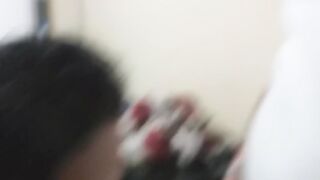 SUCKING OFF A LONG FAT SHINY COCK BJ