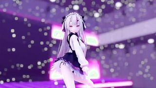【MMD R-eighteen SEX DANCE】WHITE CHICK SHOWS HER LONG BOOTY AND FUCKS INSIDE INSANE RIDING激しいセックス[MMD R-18]